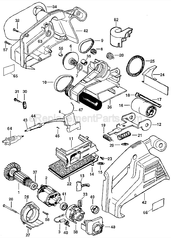 Page A Diagram and Parts List for BD550 Type 1 Black and Decker Sander Polisher